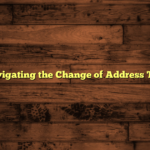 Navigating the Change of Address Tool