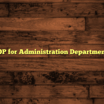 SOP for Administration Departments