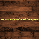 What are examples of workflow processes?