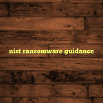 nist ransomware guidance